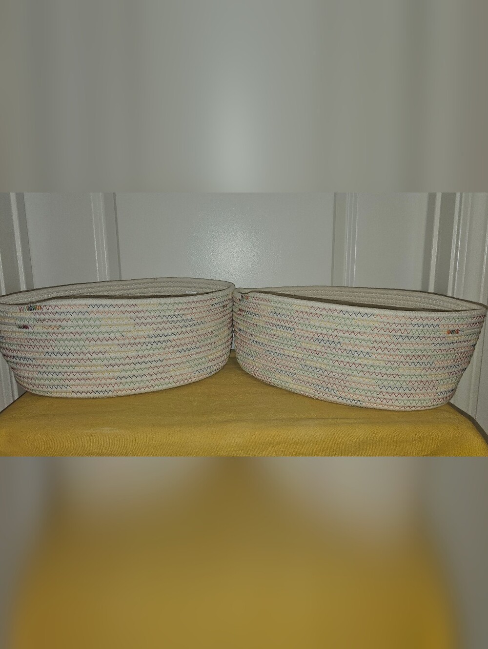 Set Of 2 Cotton Rope Storage Baskets
